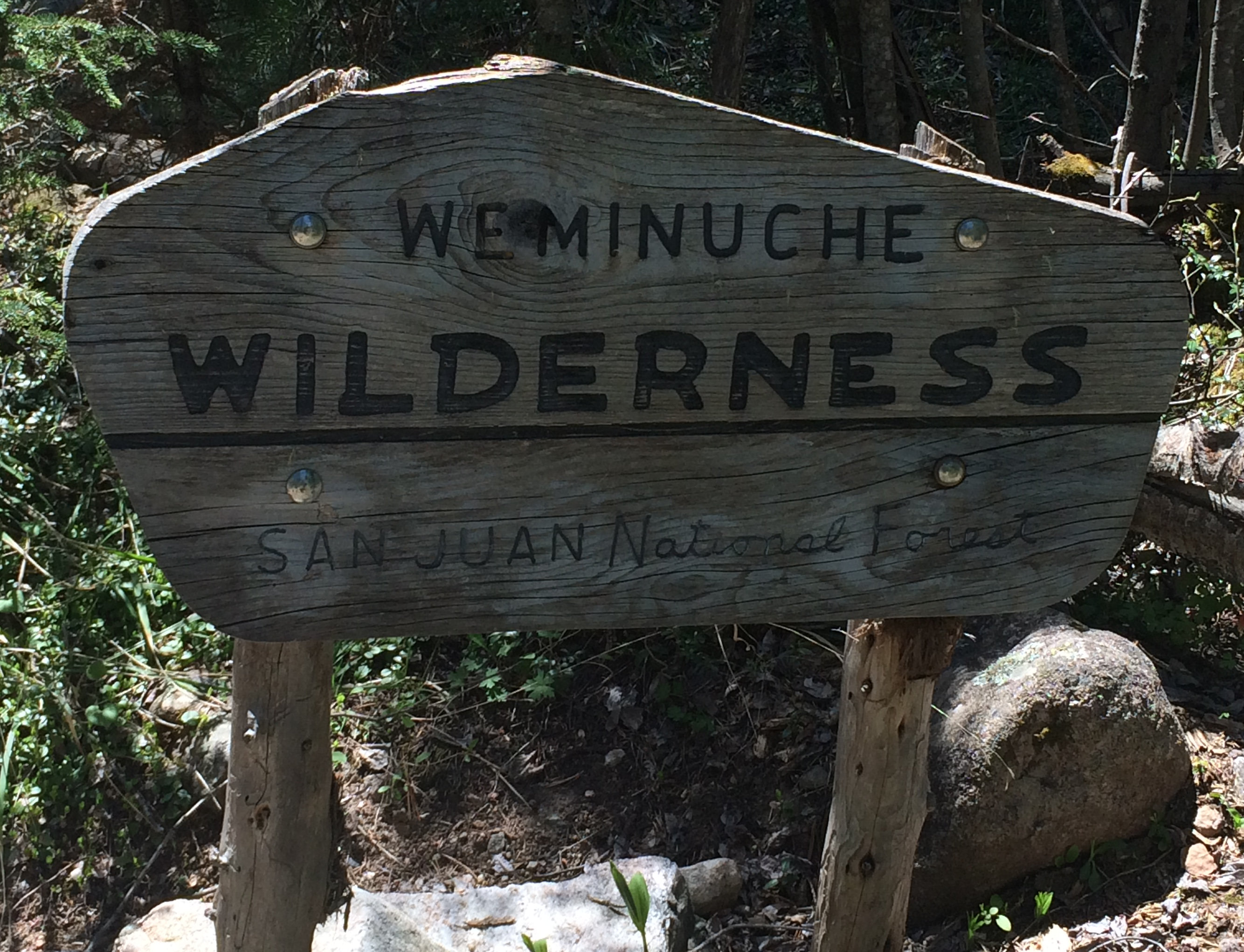 Weminuche Wilderness Sign